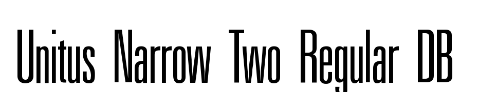 Unitus Narrow Two Regular DB Font Download Free